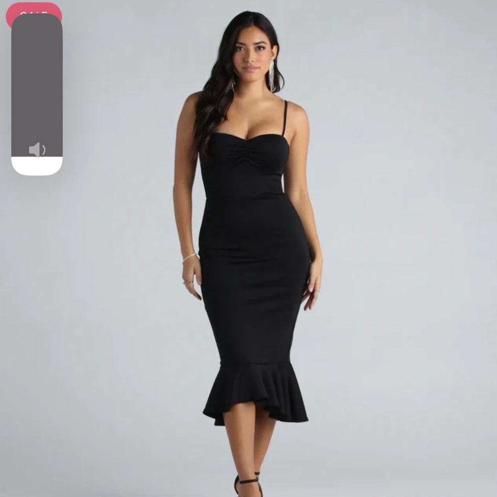 Windsor Black Midi Dress